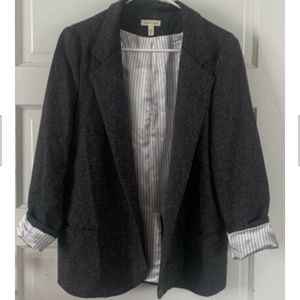 Silence + Noise Urban Outfitters Blazer Jacket Open Front Gray Tweed Sz L Large